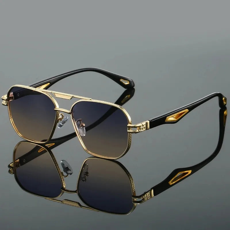 Double-Bridge Square Sunglasses