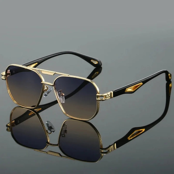 Double-Bridge Square Sunglasses