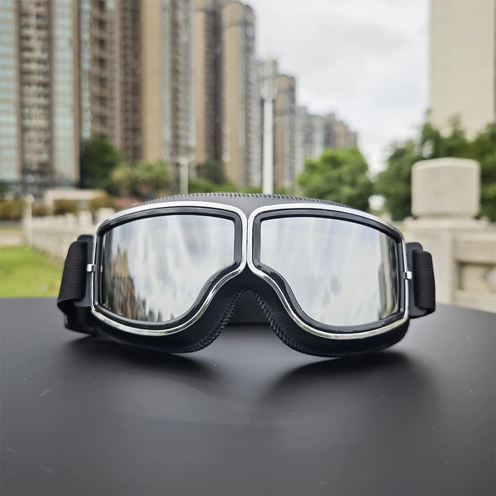 Vintage Motorcycle Riding Goggles color options