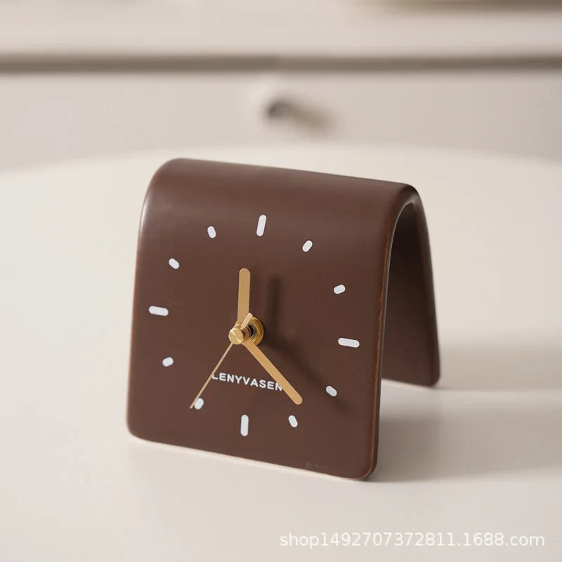 Ceramic Countertop Desk Clock on shelf