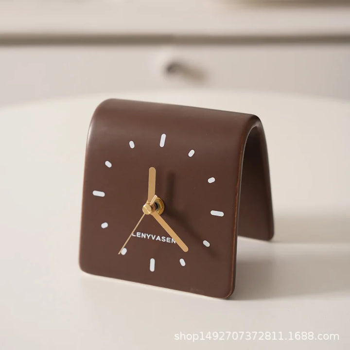 Ceramic Countertop Desk Clock on shelf