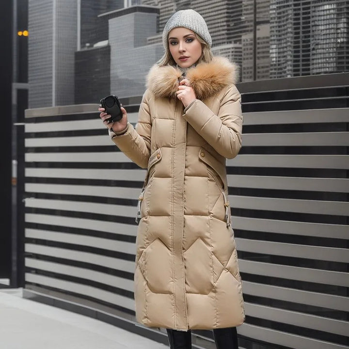 Quilted Parka color options flat lay