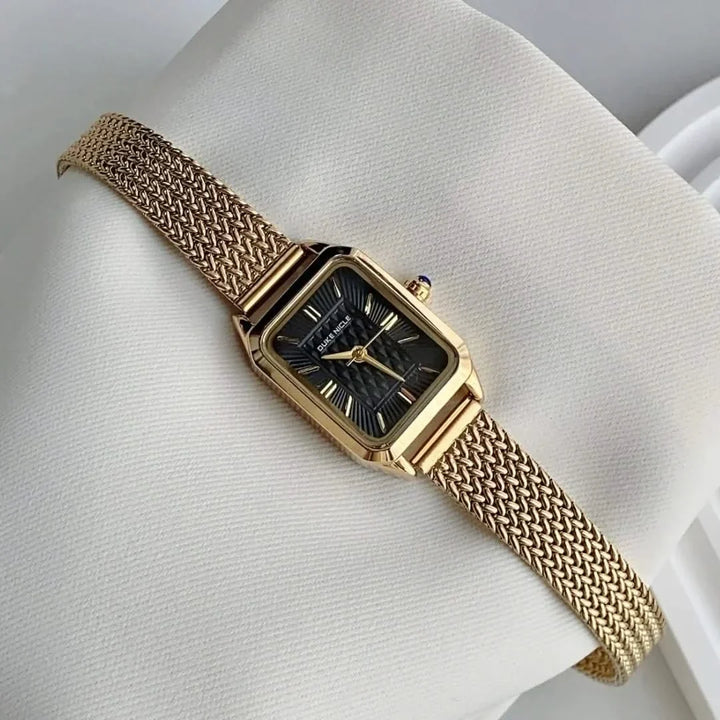 Silver Polished Steel Minimalist Watch detail view