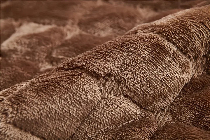 Premium Flannel Plush Recliner Sofa Cover with Pockets – Soft Armchair Protector