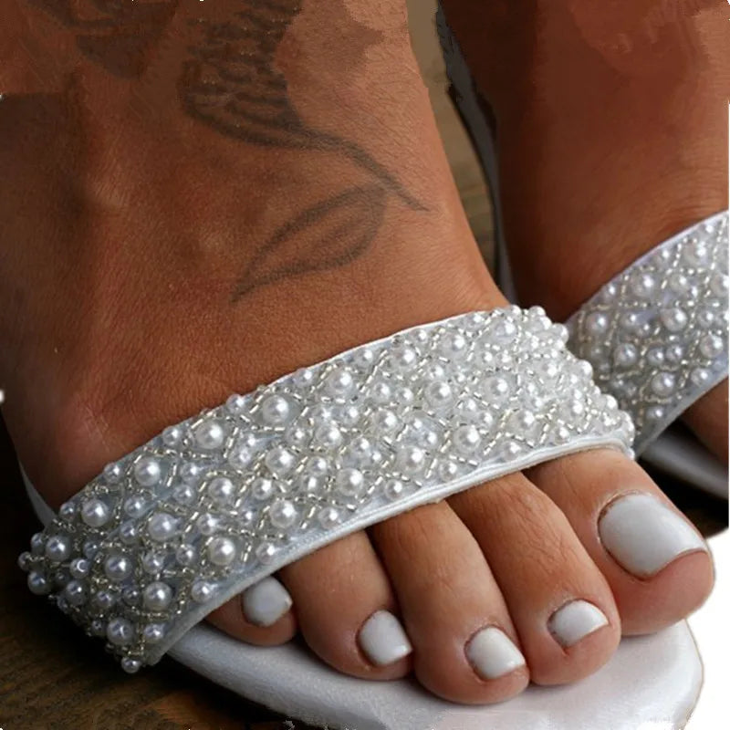 Pearl Ankle-Strap Sandals heel detail