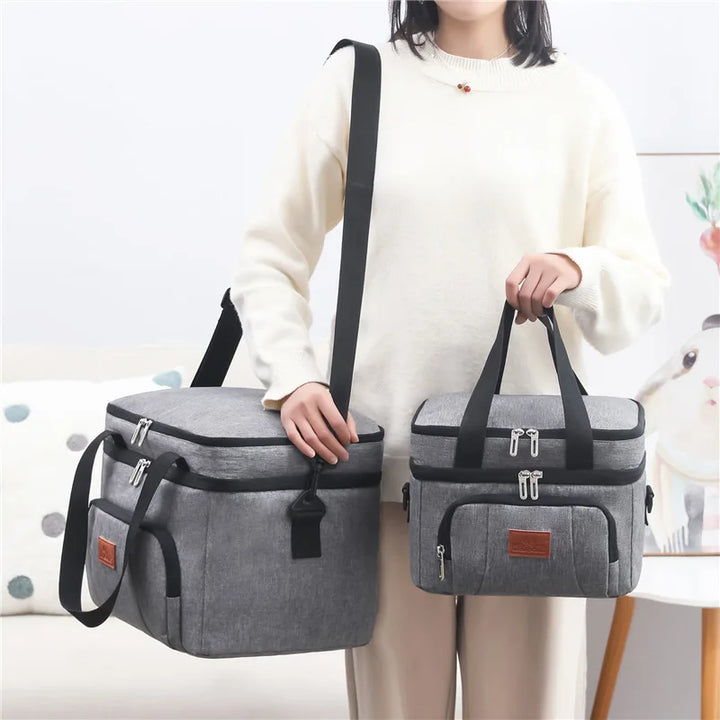 Two-Tier Insulated Cooler Tote carried lifestyle