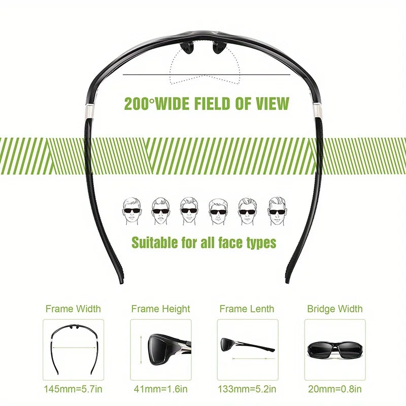 Polarized Sport Wrap Sunglasses side view