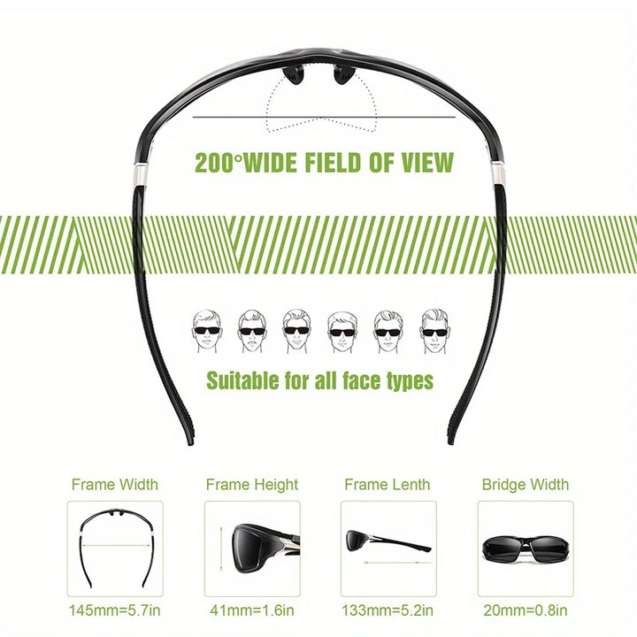 Polarized Sport Wrap Sunglasses side view