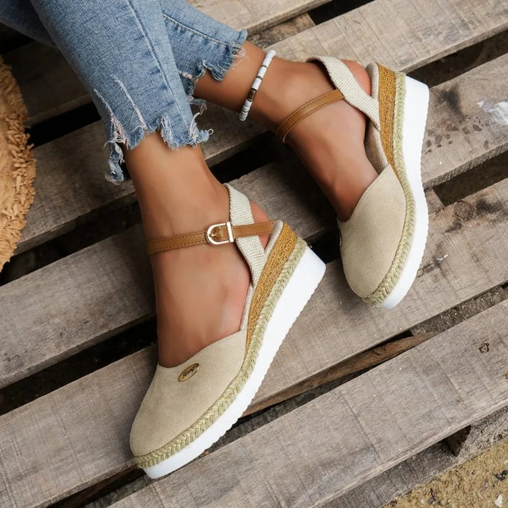 Espadrille Wedge Sandals detail view