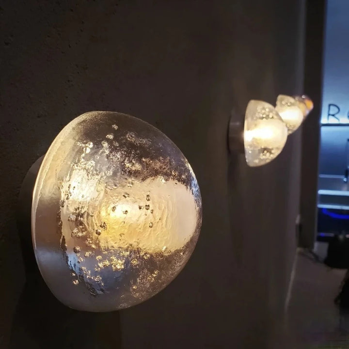 Crystal Glass Wall Sconce angled view