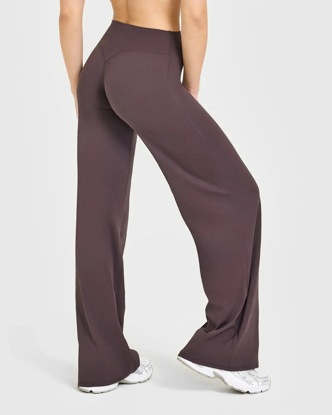 High-waisted flare leggings with brushed stretch fabric and skin-friendly finish for women