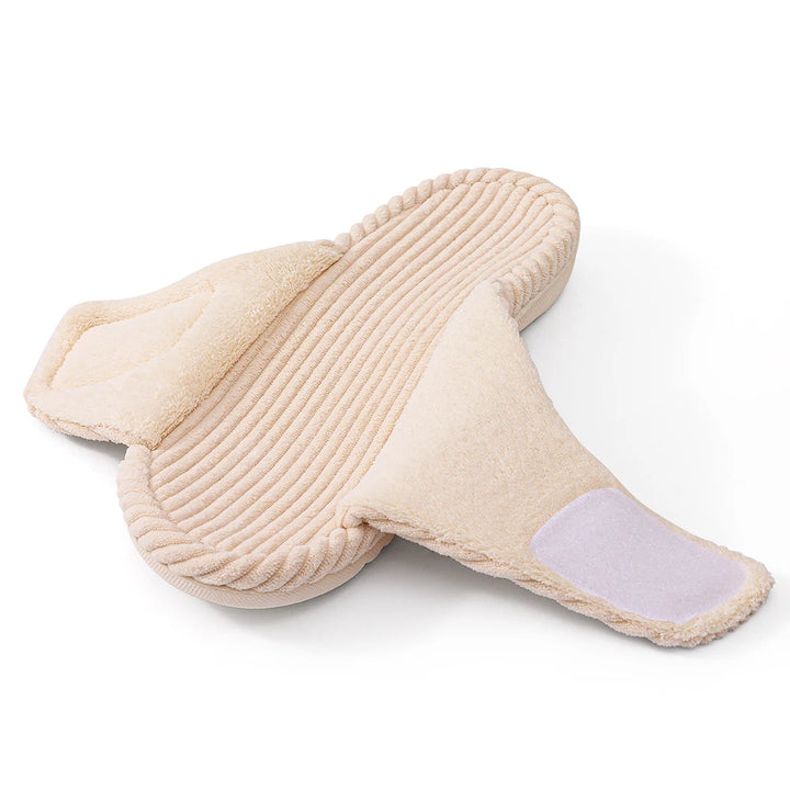 Ribbed Plush Slide Slippers back view