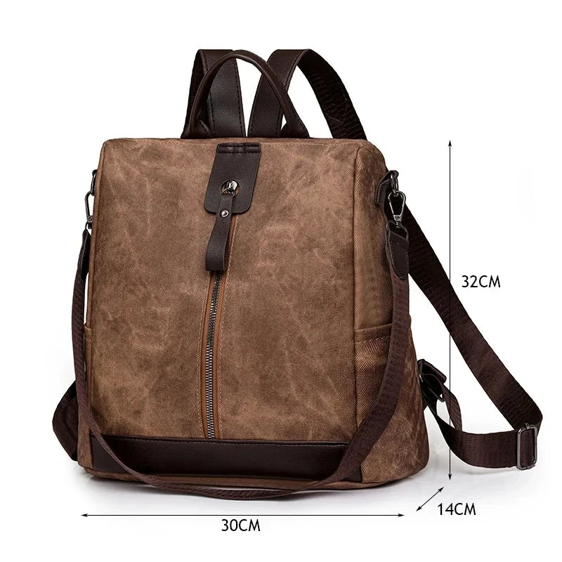 Waxed Canvas Backpack lifestyle carried