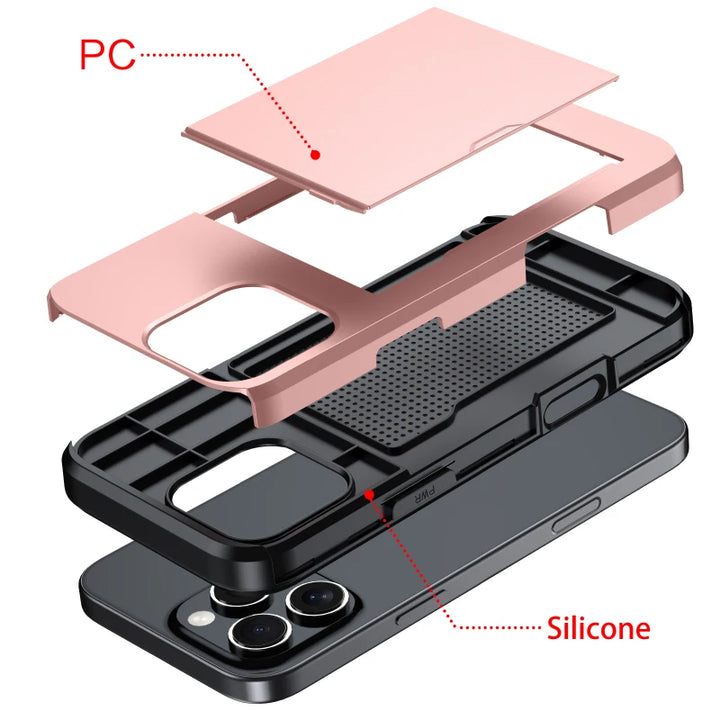 Slide-Out Wallet Card Phone Case