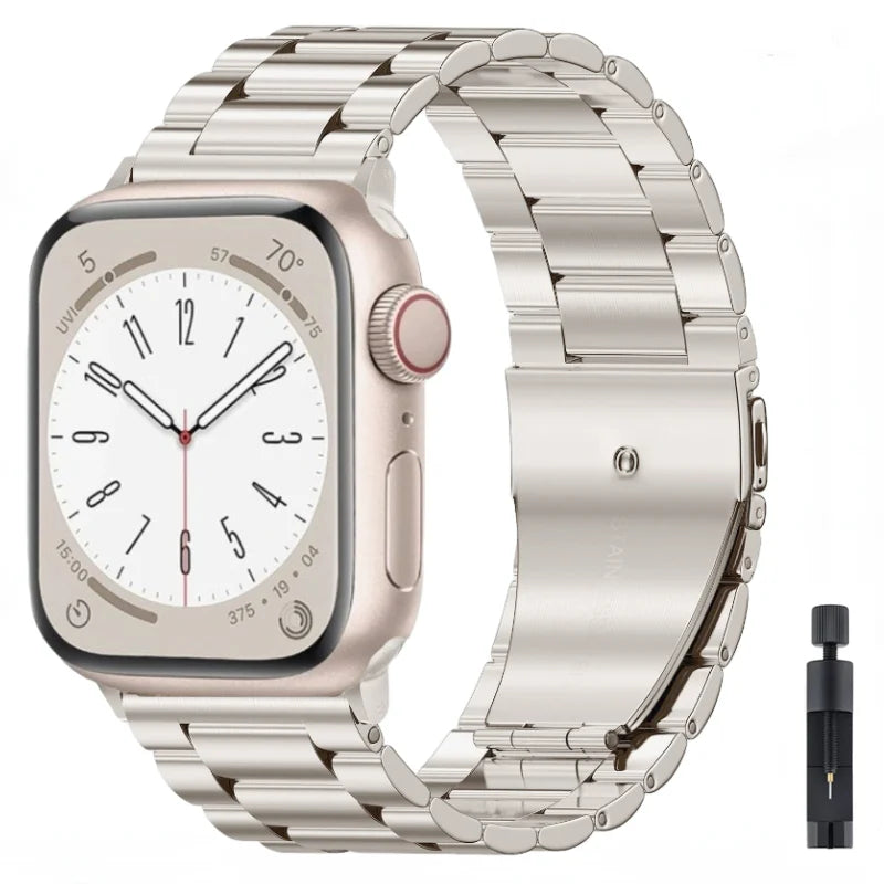 Black Stainless Steel Metal Watch Strap link detail