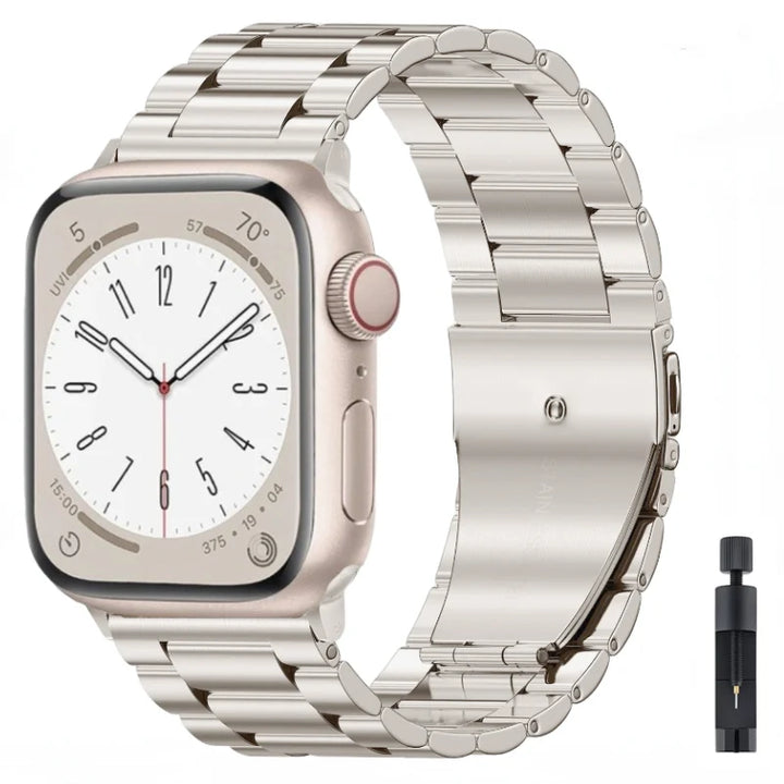 Black Stainless Steel Metal Watch Strap link detail
