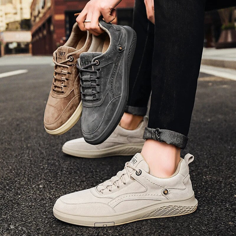 Genuine Suede Casual Sneakers