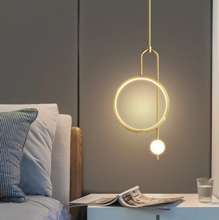 LED Ring Pendant Light in living room