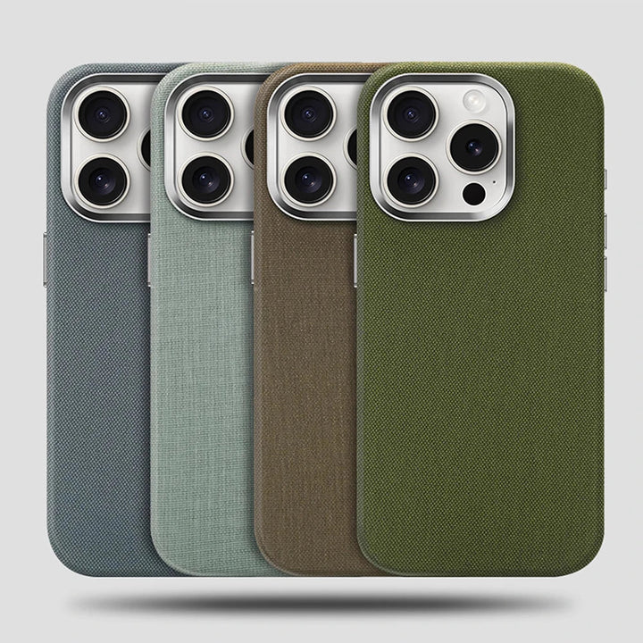 Grey Canvas Nylon Phone Case