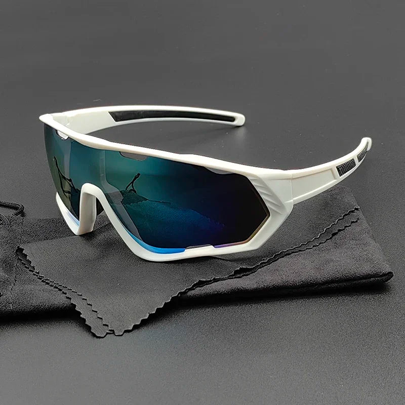 Orange Icon Pro Cycling Sunglasses angled view