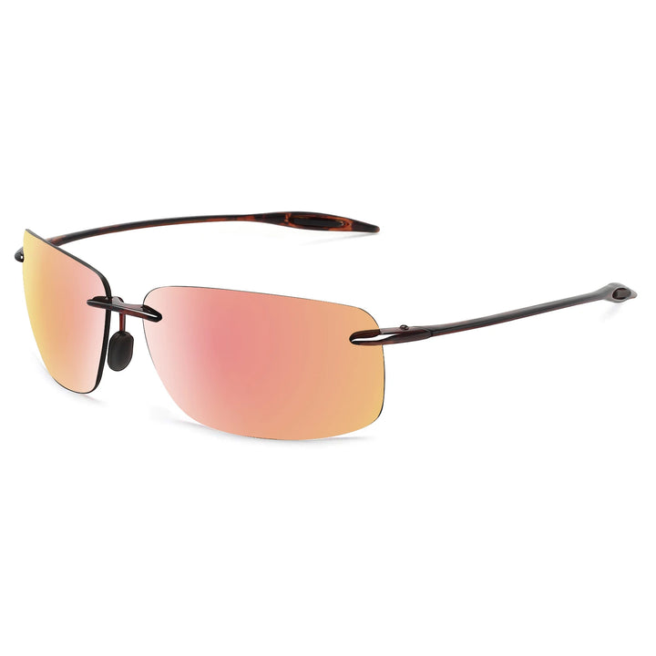 Pink TR90 Rimless Sunglasses front view