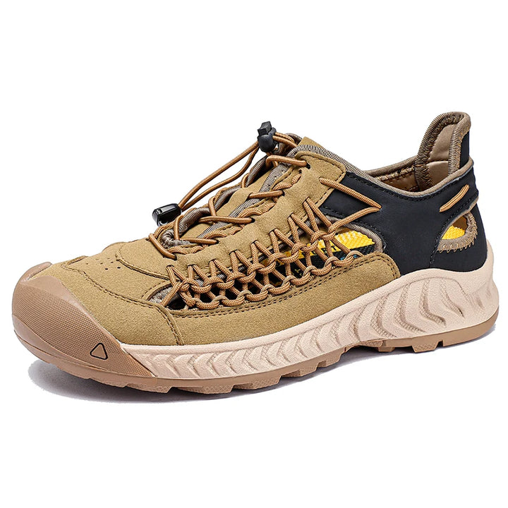 Suede-Mesh Water Shoes side view