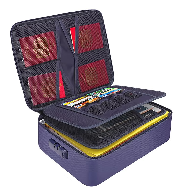 Purple Fireproof Document Safe, front view