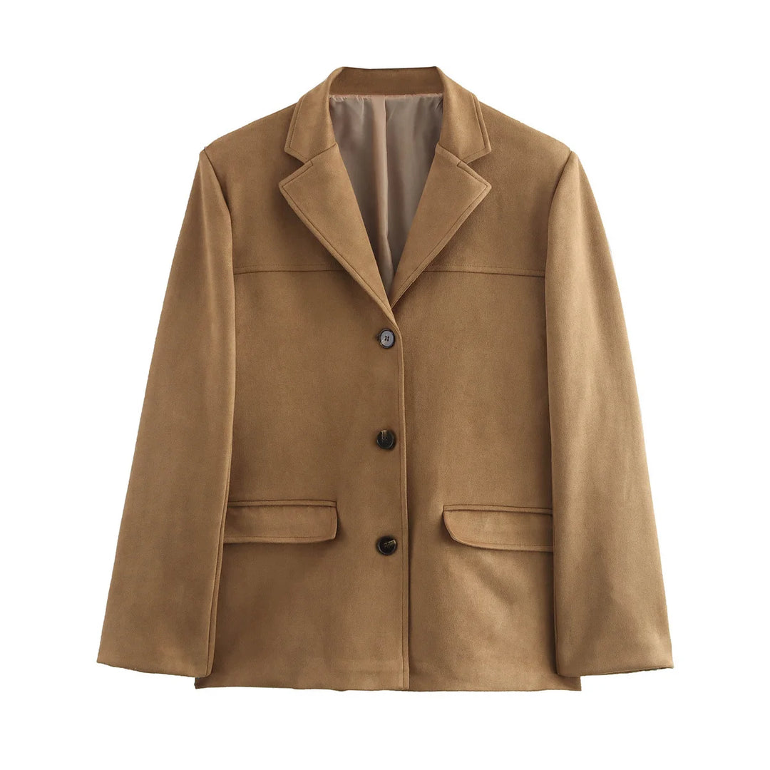 Suede Blazer Jacket back view