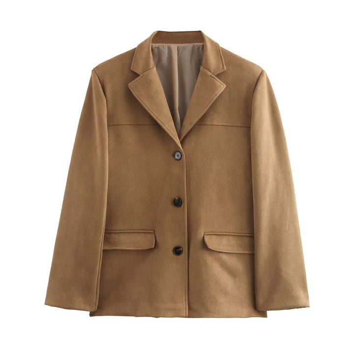 Suede Blazer Jacket back view