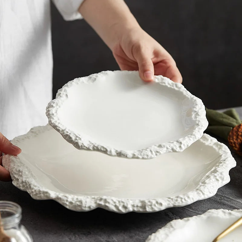 Rustic Textured Ceramic Plate size comparison