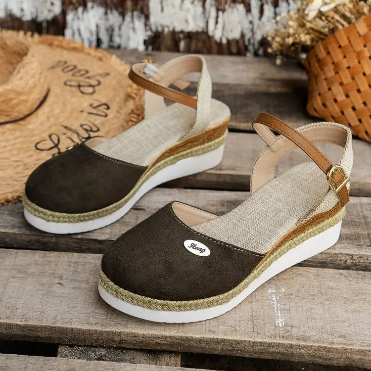 Espadrille Wedge Sandals detail view