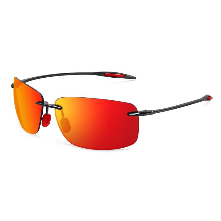 Red TR90 Rimless Sunglasses front view