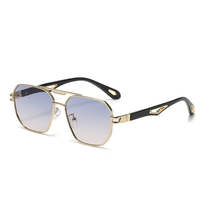 Double-Bridge Square Sunglasses