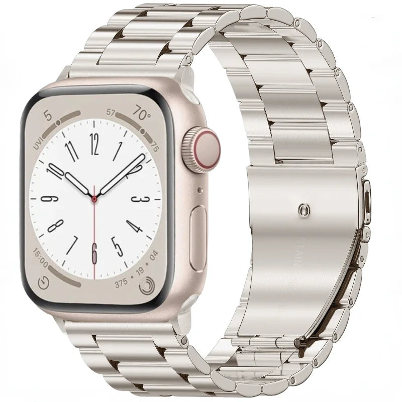Silver Stainless Steel Metal Watch Strap link detail