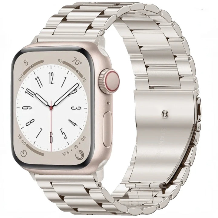 Silver Stainless Steel Metal Watch Strap link detail