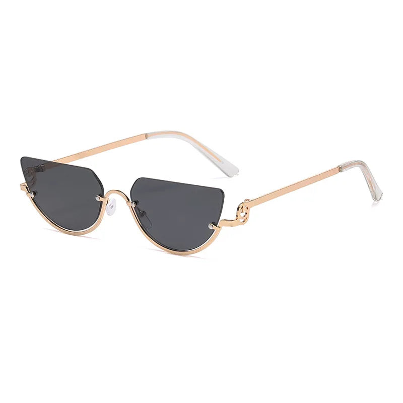 Half-Frame Cat-Eye Sunglasses