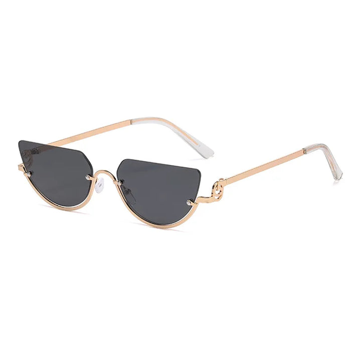 Half-Frame Cat-Eye Sunglasses