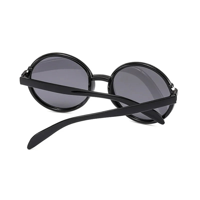 Oversized Round Plastic-Frame Sunglasses