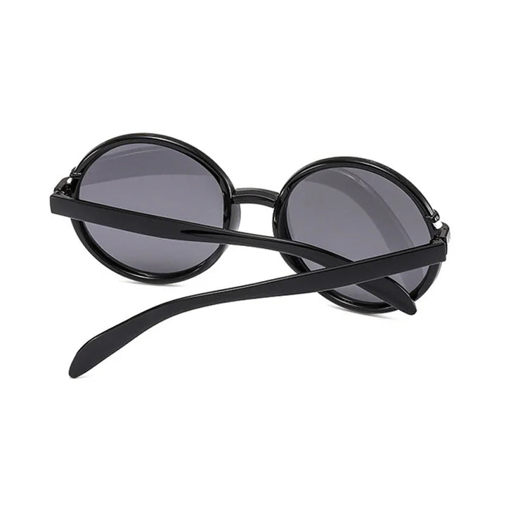 Oversized Round Plastic-Frame Sunglasses
