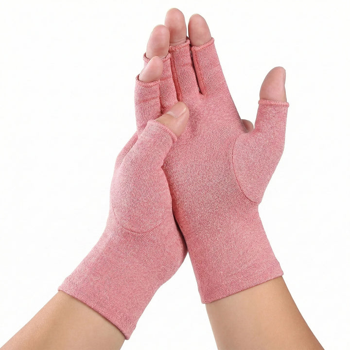 Purple Compression Support Gloves front view