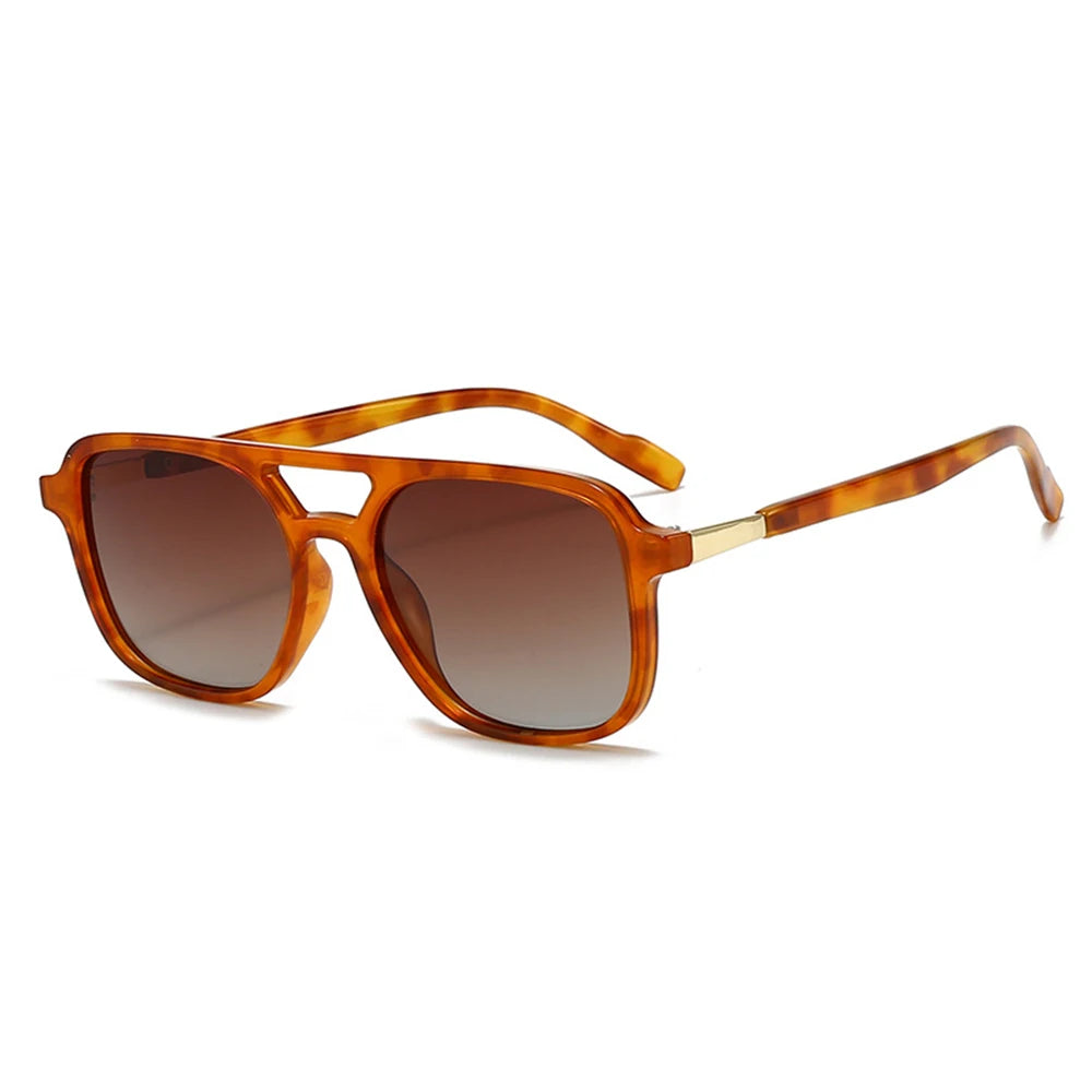 Retro Gold-Trim Aviator Sunglasses case and packaging