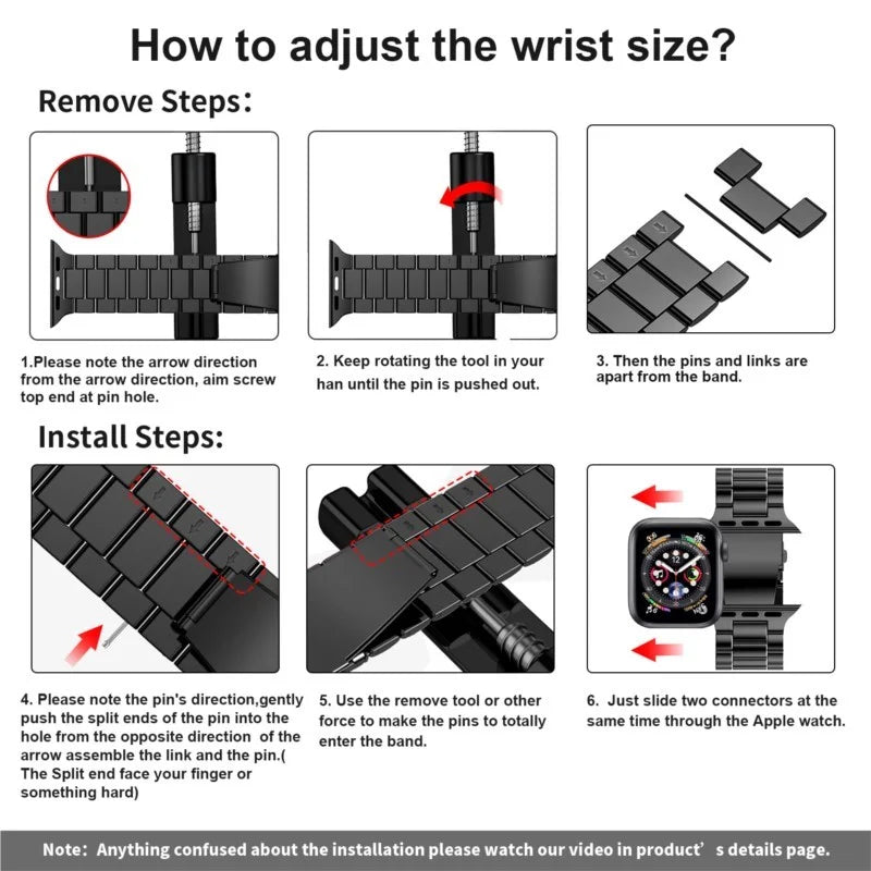 Stainless Steel Metal Watch Strap