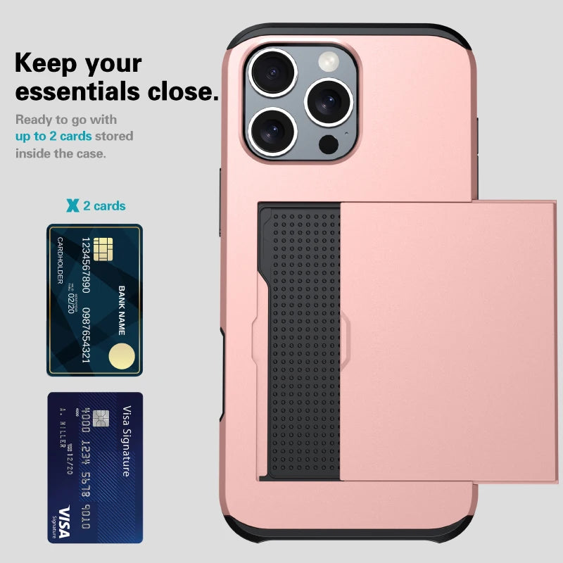 Slide-Out Wallet Card Phone Case
