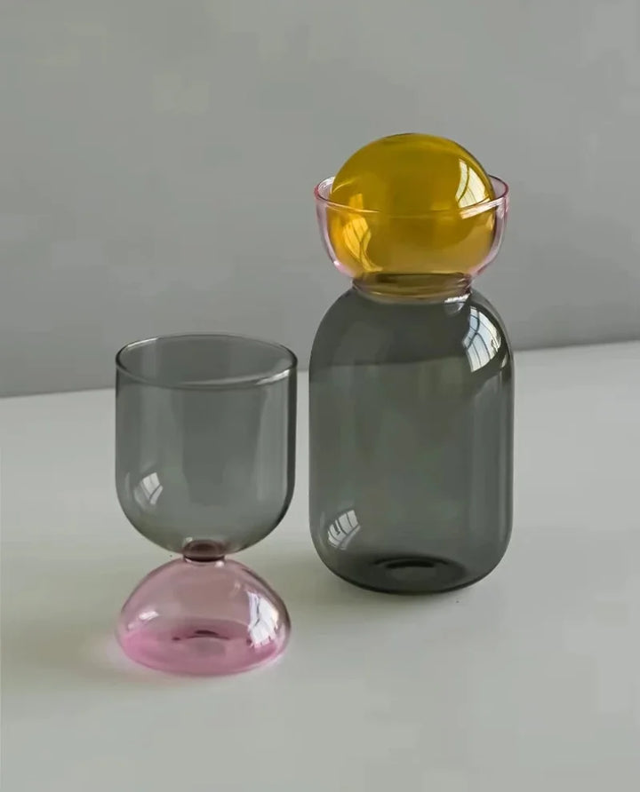 Color-Block Pitcher & Cup Set table setting