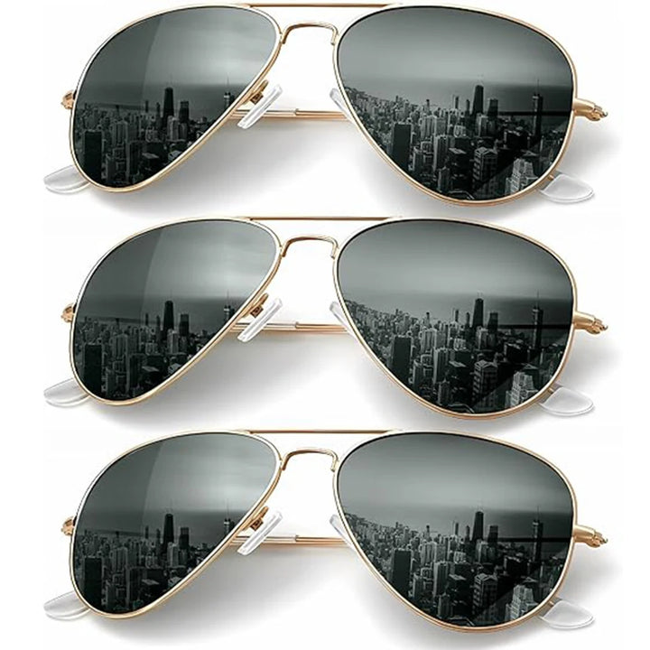 Trendy Polarized Aviator Sunglasses lens detail