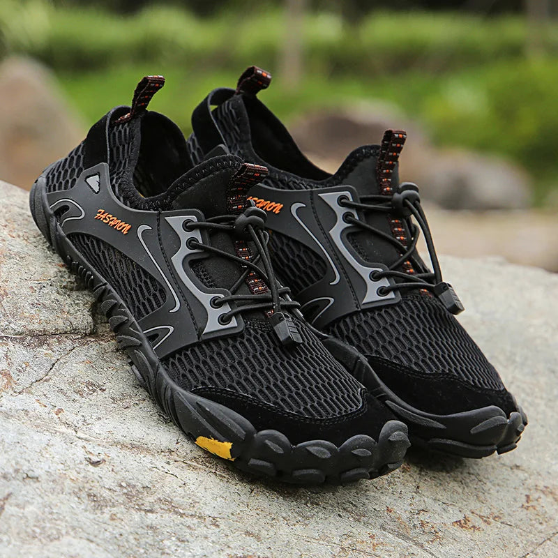 Black Quick-Dry Mesh Water Shoes lifestyle view