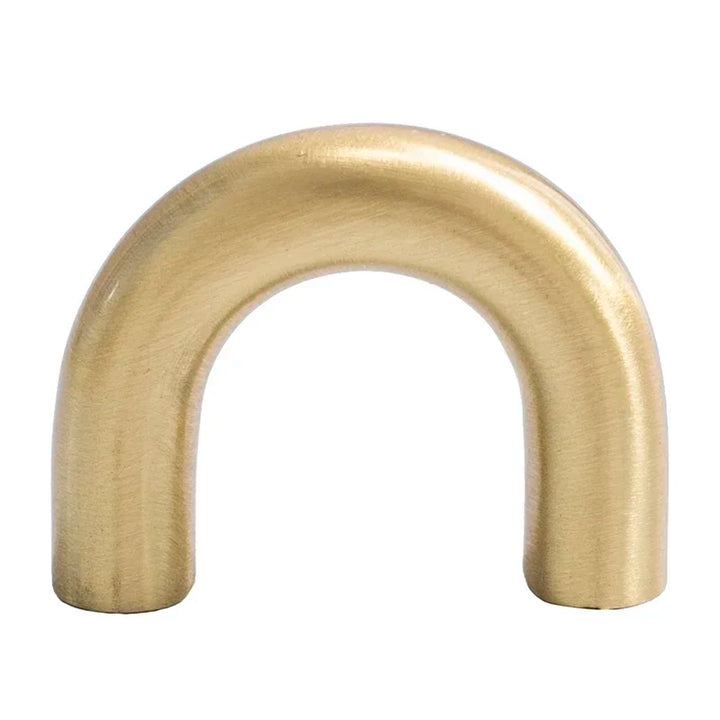 Sculpted Warm Brass Door Handle