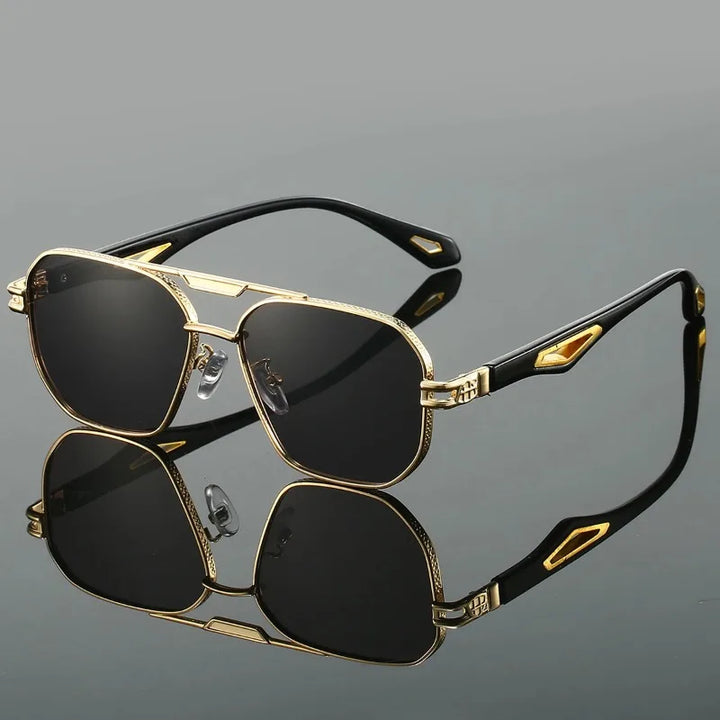 Double-Bridge Square Sunglasses