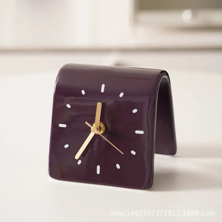 Ceramic Countertop Desk Clock detail