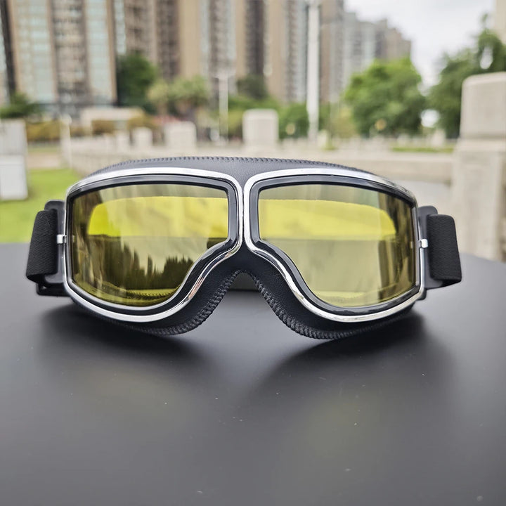 Vintage Motorcycle Riding Goggles strap detail